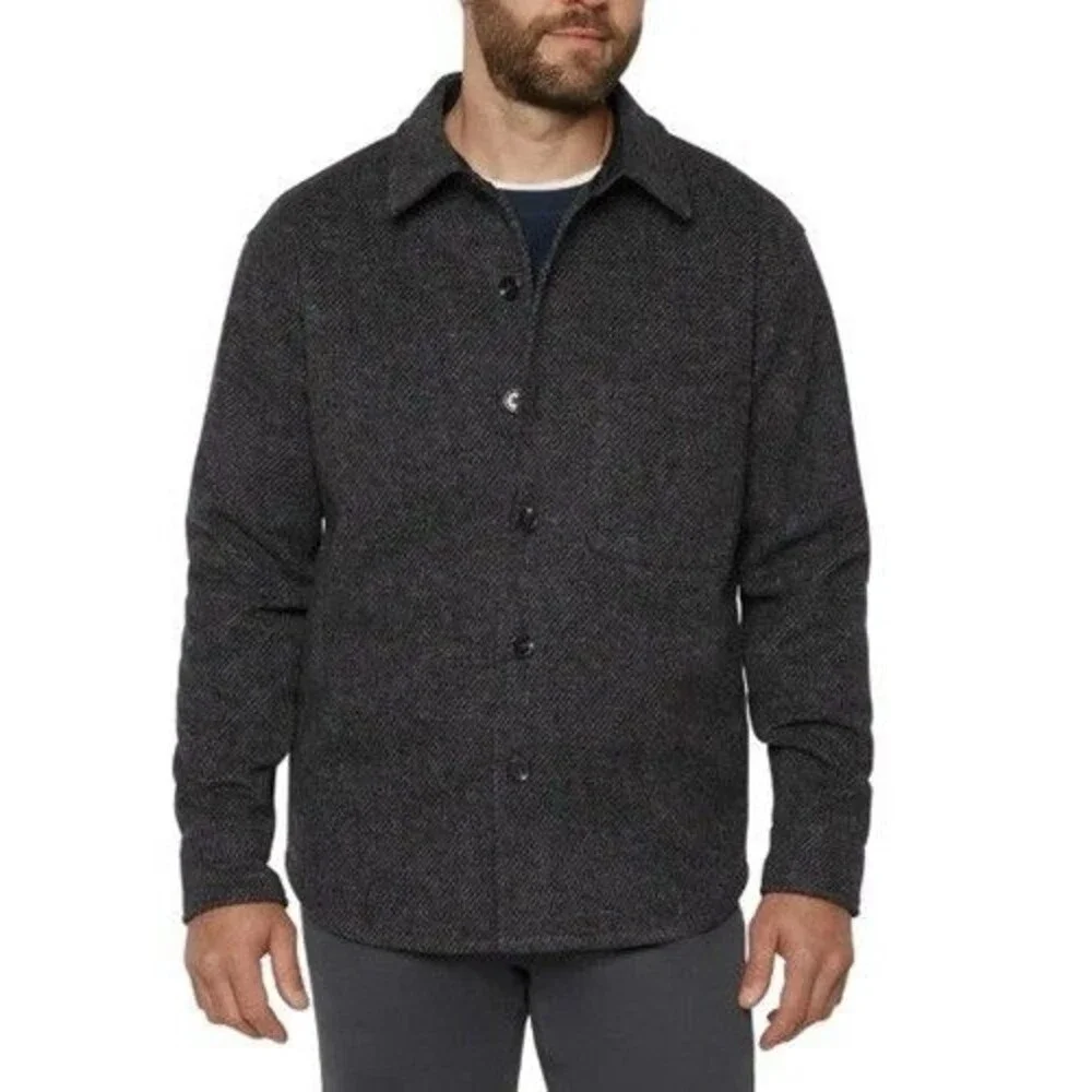 Banana Republic Men's Medium Black Shirt Jacket Button NWT